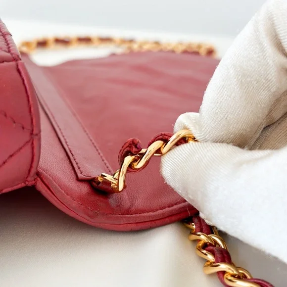 Vintage Chanel Burgundy Quilted Flap Tassel Bag - Picture 9 of 16